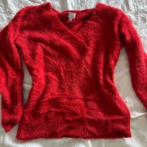 a new day Women's V-Neck Red Sweater